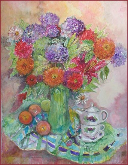 Flowers, Fruit and Tea